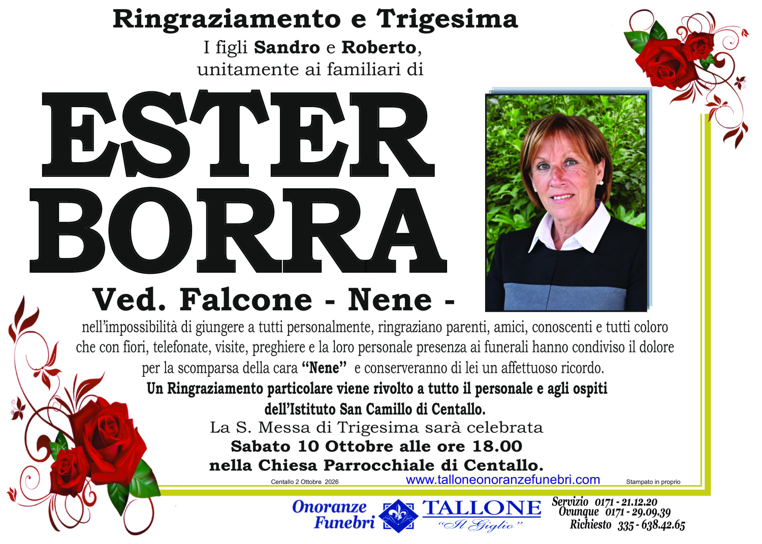 <br />
<b>Warning</b>:  Undefined variable $info in <b>/home/tallone/public_html/ringraziamenti.php</b> on line <b>68</b><br />
Ester Borra